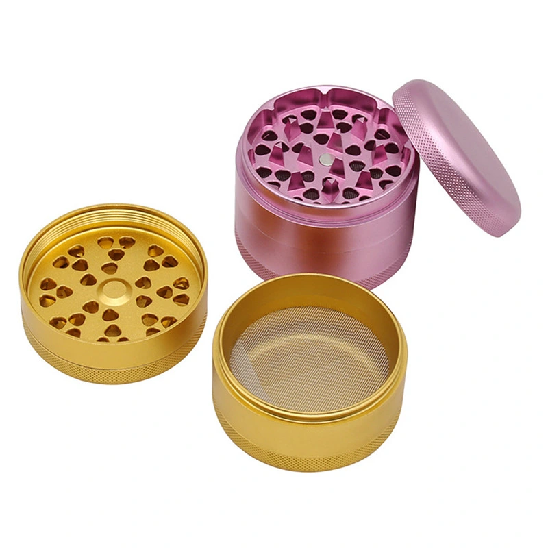 Ceramic Coating Grinder Smoking Accessories Non-Stick 4 Parts Dry Herb Grinders Metal Crushers Multi Colors Somking Grinder