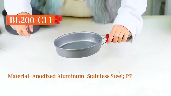 Алюминиевая портативная складная посуда для использования на открытом воздухе для кемпинга (EBL200